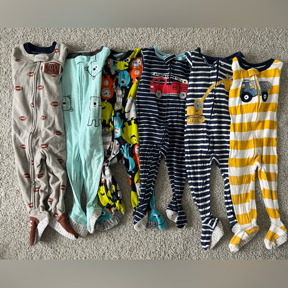 Carters Pajama LOT - 5 footed pajamas